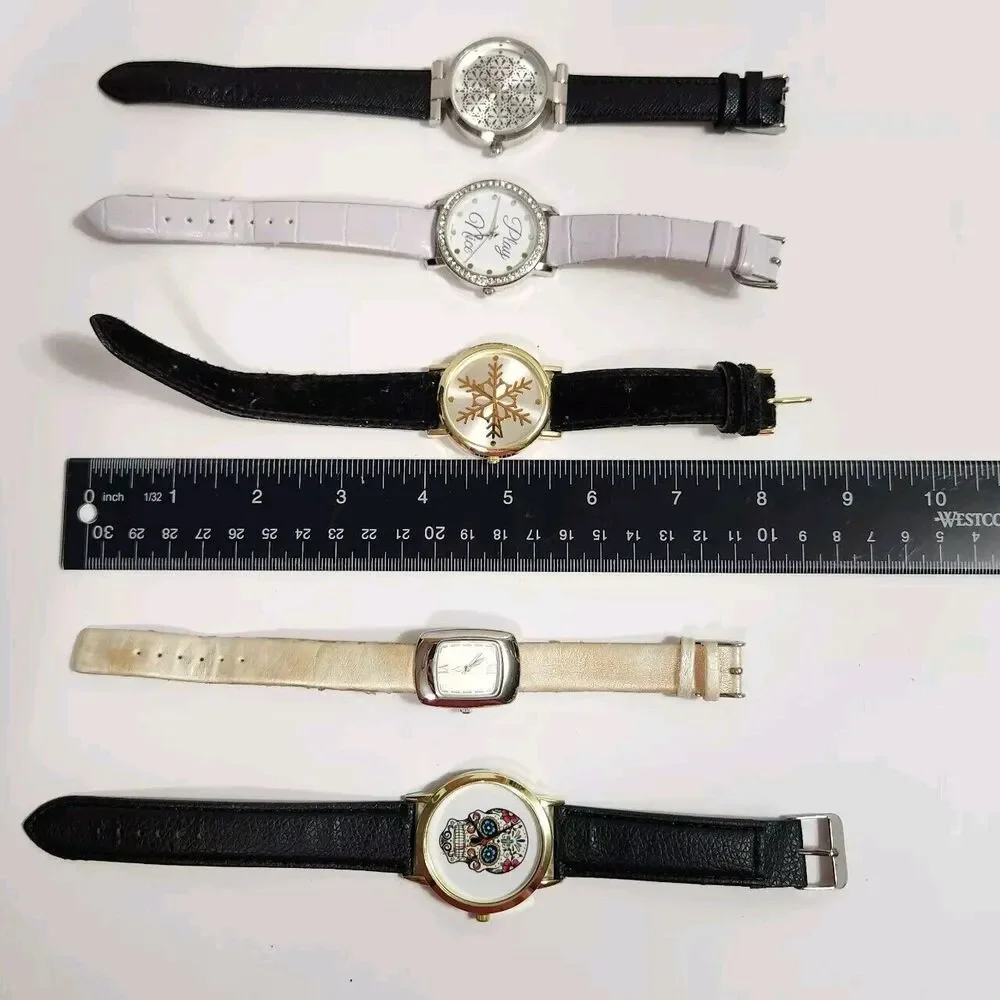 Vintage Men/Women Watch Lot Of 5 Watches Japan & Singapore, Not Tested